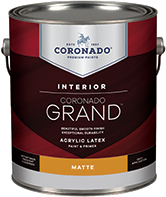 New Palace Paint & Home Center Coronado Grand is an acrylic paint and primer designed to provide exceptional washability, durability and coverage. Easy to apply with great flow and leveling for a beautiful finish, Grand is a first-class paint that enlivens any room.boom