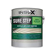 New Palace Paint & Home Center Sure Step Acrylic Anti-Slip Coating provides a durable, skid-resistant finish for interior or exterior application. Imparts excellent color retention, abrasion resistance, and resistance to ponding water. Sure Step is water-reduced which allows for fast drying, easy application, and easy clean up.

High traffic resistance
Ideal for stairs, walkways, patios & more
Fast drying
Durable
Easy application
Interior/Exterior use
Fills and seals cracksboom